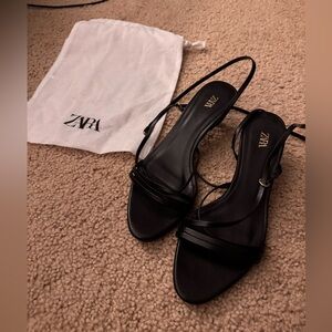 Zara Leather Strappy Heels